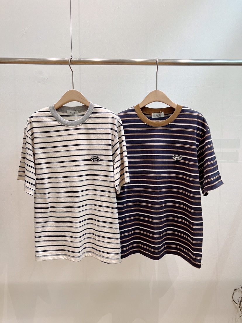 GLAD SOME韓國東大門代購女裝新款26春夏，26夏季T恤條紋GLAD SOMET恤