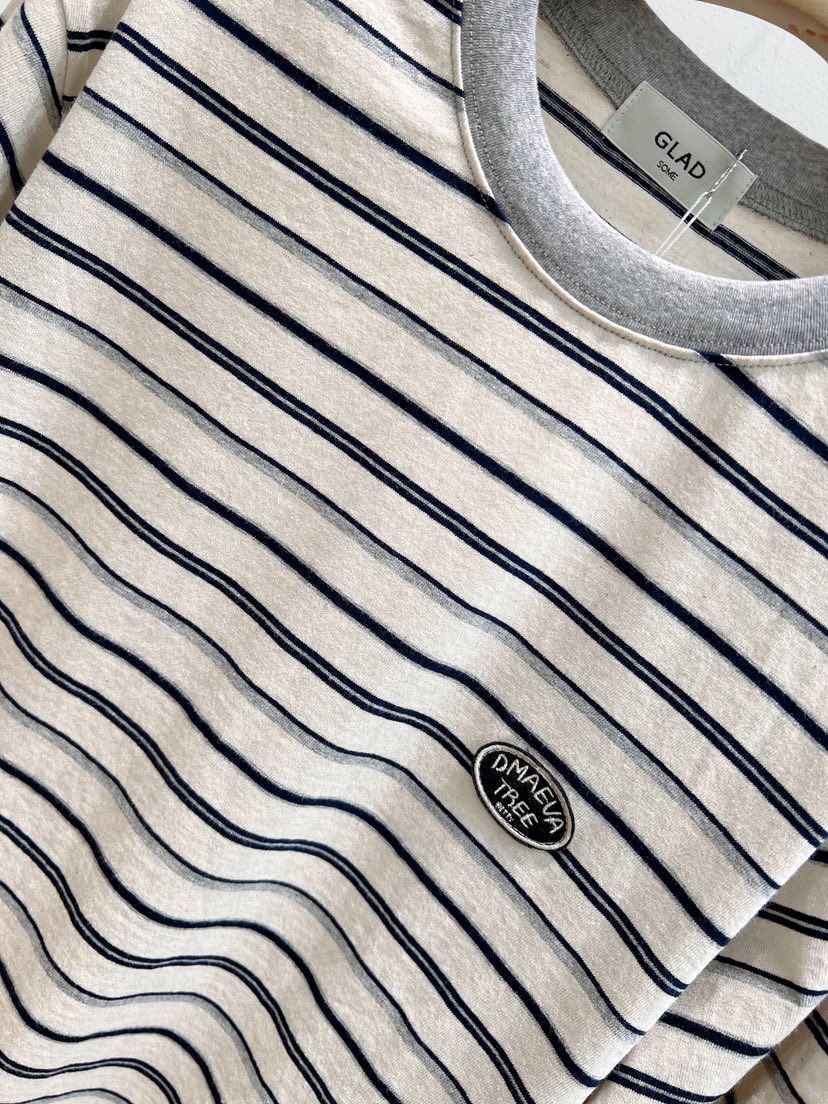 GLAD SOME韓國東大門代購女裝新款26春夏，26夏季T恤條紋GLAD SOMET恤