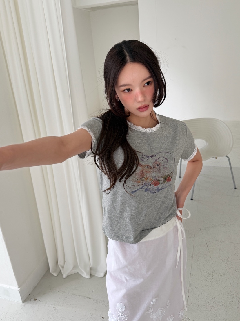 ARTE STUDIO/ATTENTION EDITORIAL韓國東大門直郵女士新品職業T恤蕾絲ARTE StudioT恤