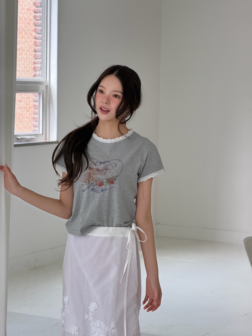 ARTE STUDIO/ATTENTION EDITORIAL韓國東大門直郵女士新品職業T恤蕾絲ARTE StudioT恤