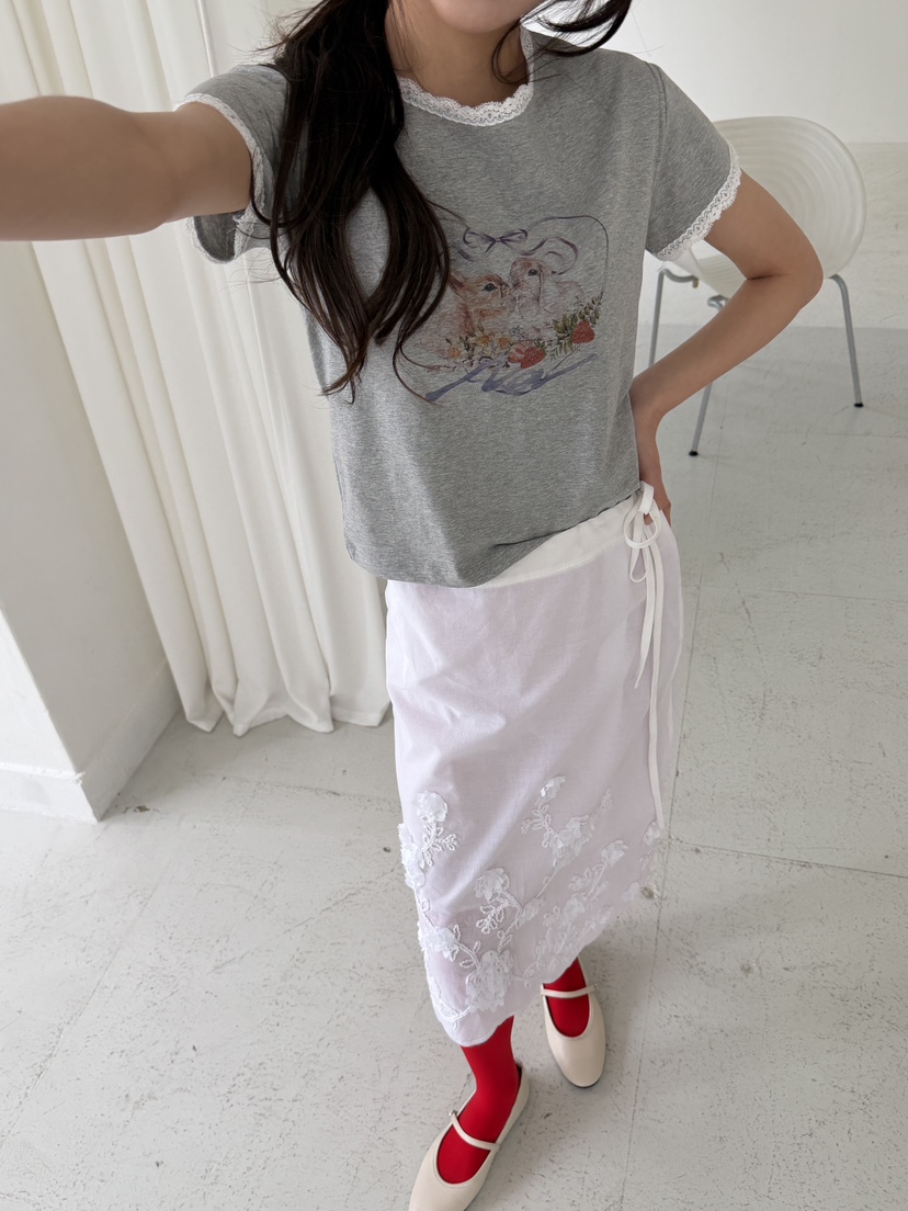 ARTE STUDIO/ATTENTION EDITORIAL韓國東大門直郵女士新品職業T恤蕾絲ARTE StudioT恤圖色3