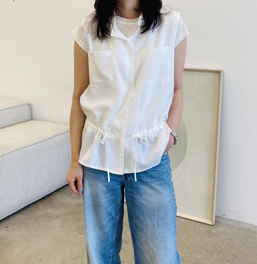 GLAD SOME韓國直郵實拍女士新品休閑推薦馬甲不含內搭亞麻GLAD SOME馬甲