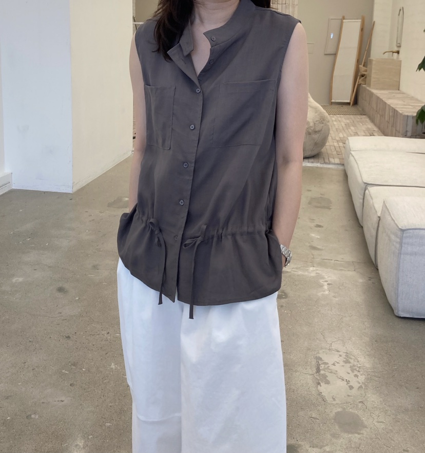 GLAD SOME韓國直郵實拍女士新品休閑推薦馬甲不含內搭亞麻GLAD SOME馬甲