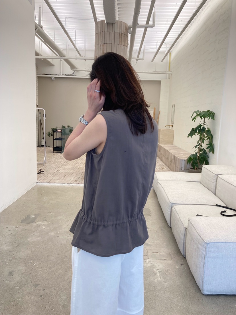 GLAD SOME韓國直郵實拍女士新品休閑推薦馬甲不含內搭亞麻GLAD SOME馬甲