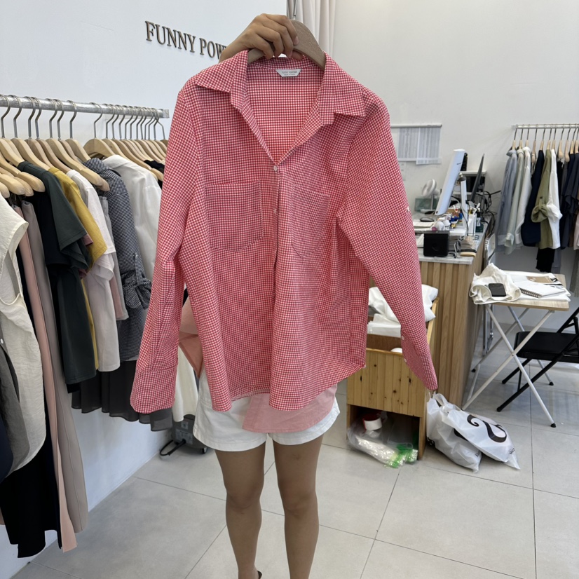 FUNNY POWDER韓國東大門直郵女裝新款熱賣時尚襯衫蕾絲衫THE FUNNY襯衫/蕾絲衫圖色2