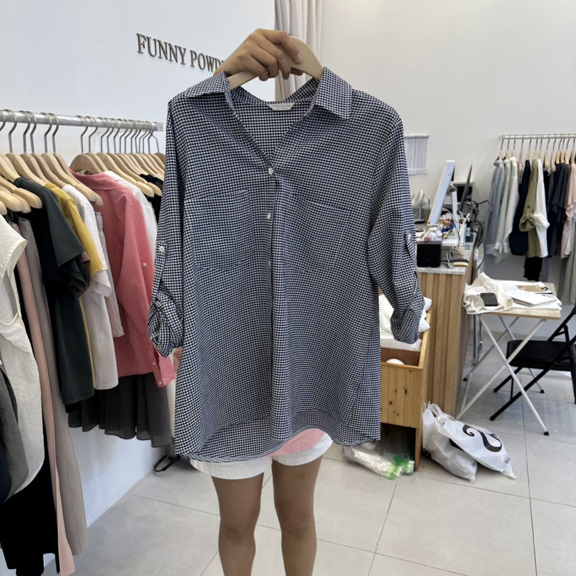 FUNNY POWDER韓國東大門直郵女裝新款熱賣時尚襯衫蕾絲衫THE FUNNY襯衫/蕾絲衫圖色3