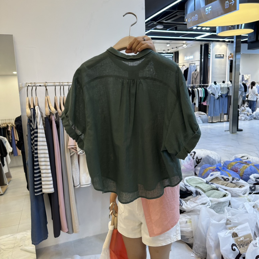 FUNNY POWDER韓國直郵實拍女裝新品熱賣時尚職業襯衫蕾絲衫THE FUNNY襯衫/蕾絲衫