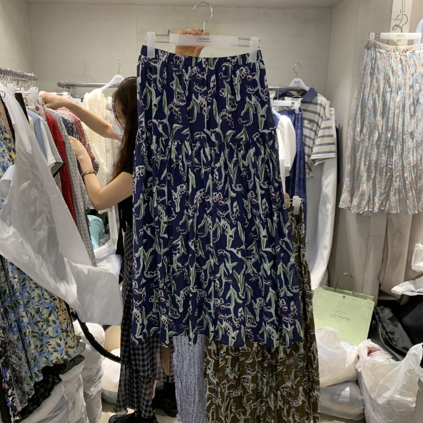 LOGROAD韓國東大門直郵女士新品26春夏，26夏季半身裙中短裙LOG ROAD半身裙/中短裙圖色1