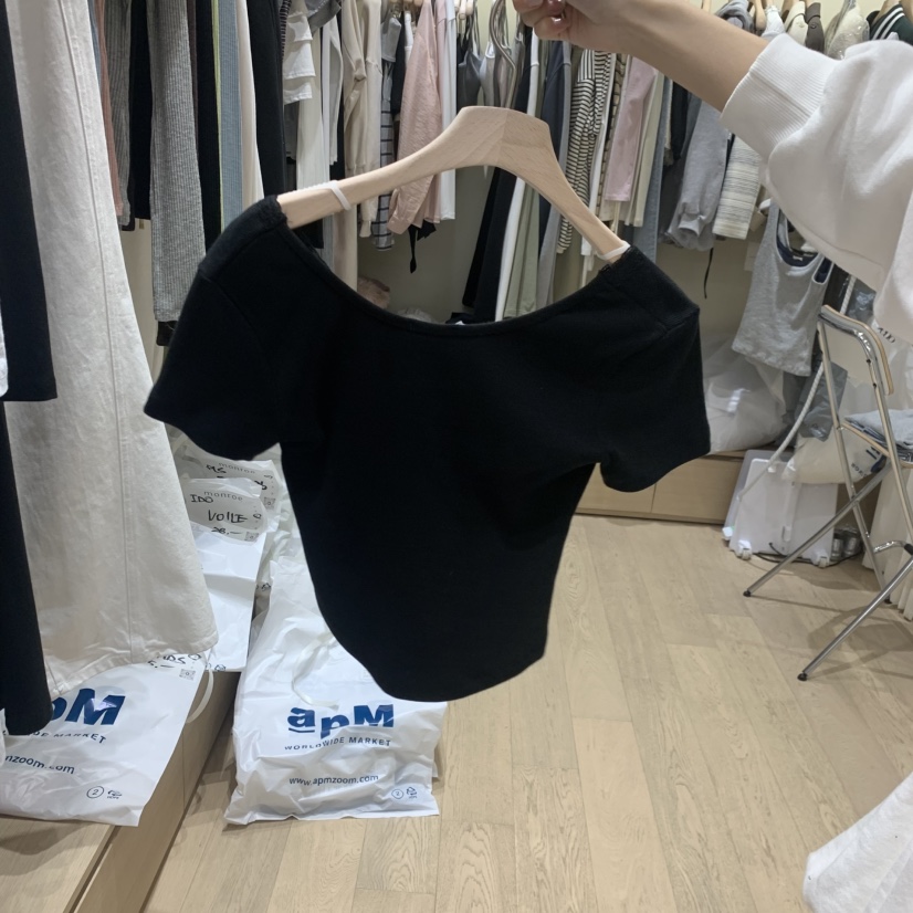 MEMOIRE韓國東大門直郵女士新款職業熱賣人氣推薦26春夏，26夏季T恤MEMOIRET恤