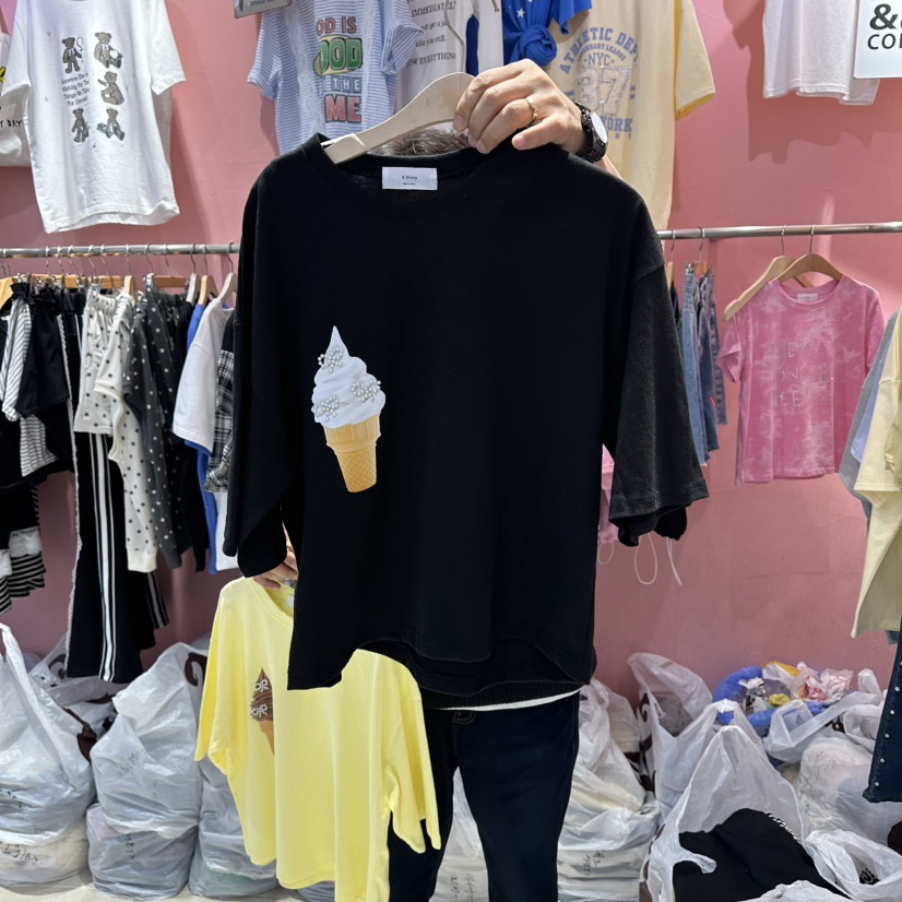 K STORY韓國代購女裝新品熱賣職業休閑26春夏，26夏季T恤K STORYT恤圖色2