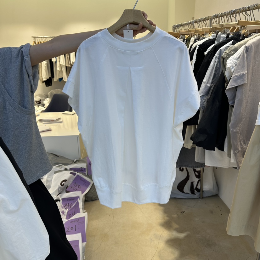 EYEFUL-Q韓國直郵女士新款休閑時尚熱賣職業推薦T恤褶裥eyefulT恤