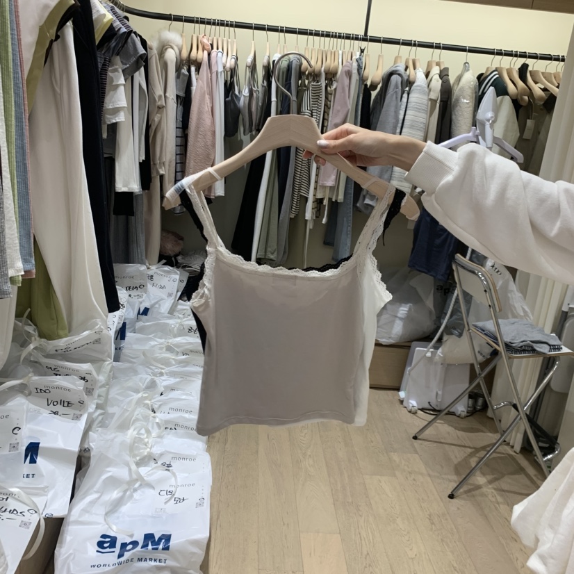 MEMOIRE韓國東大門代購女士新款休閑人氣時尚吊帶背心蕾絲MEMOIRE吊帶/背心