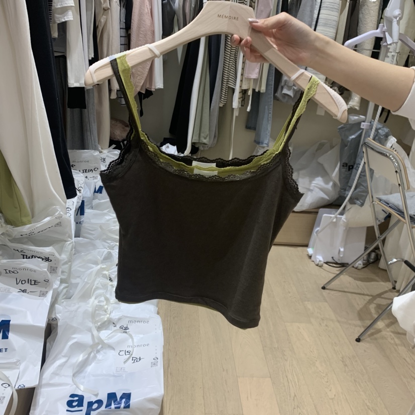 MEMOIRE韓國東大門代購女士新款休閑人氣時尚吊帶背心蕾絲MEMOIRE吊帶/背心圖色5
