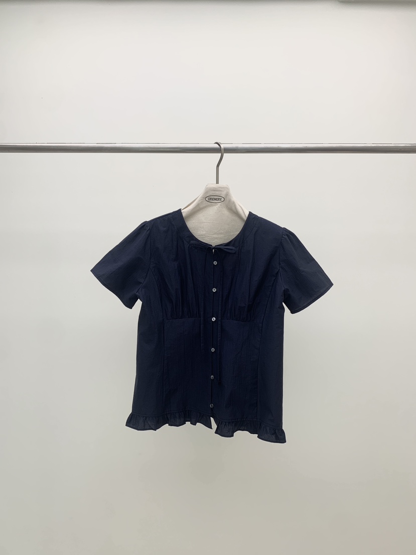 ONE MONE韓國直郵實拍女士新品時尚熱賣26春夏，26夏季襯衫蕾絲衫ONE MONE襯衫/蕾絲衫圖色2