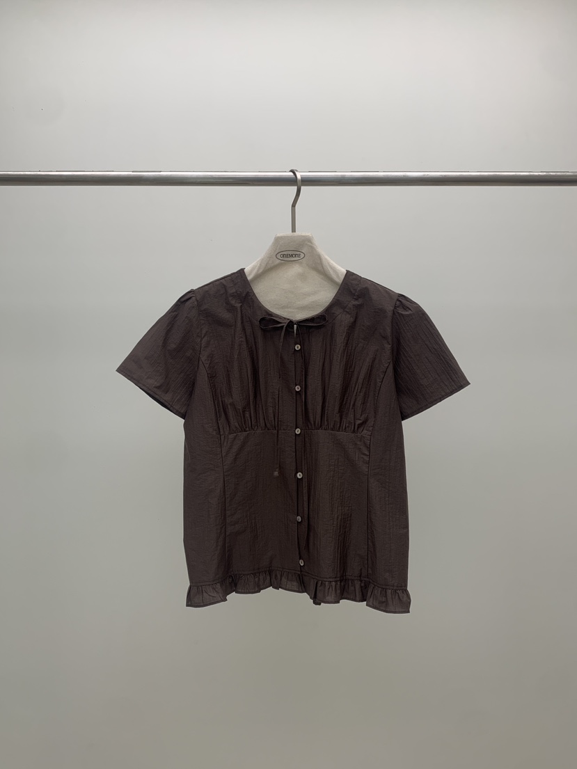 ONE MONE韓國直郵實拍女士新品時尚熱賣26春夏，26夏季襯衫蕾絲衫ONE MONE襯衫/蕾絲衫圖色3