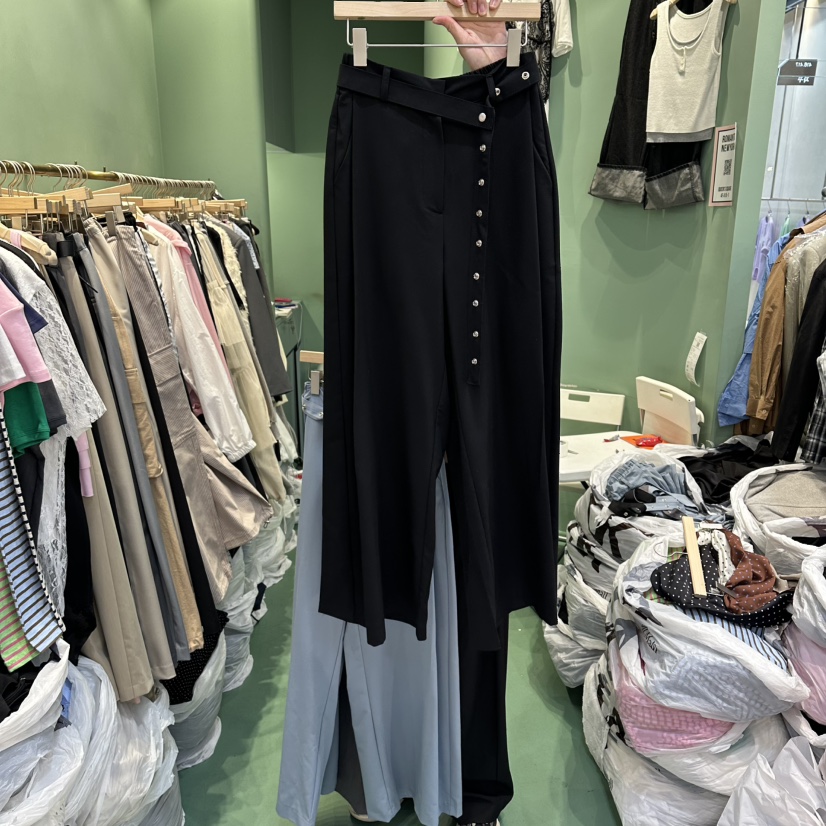 ROMANTIC NEWYORK韓國代購女士新品熱賣26春夏，26夏季休閑褲含腰帶ROMANTIC NEWYORK休閑褲圖色3