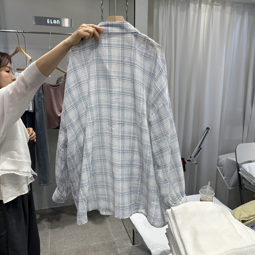 ELAN韓國東大門直郵女裝新品推薦人氣熱賣休閑襯衫蕾絲衫ELAN襯衫/蕾絲衫