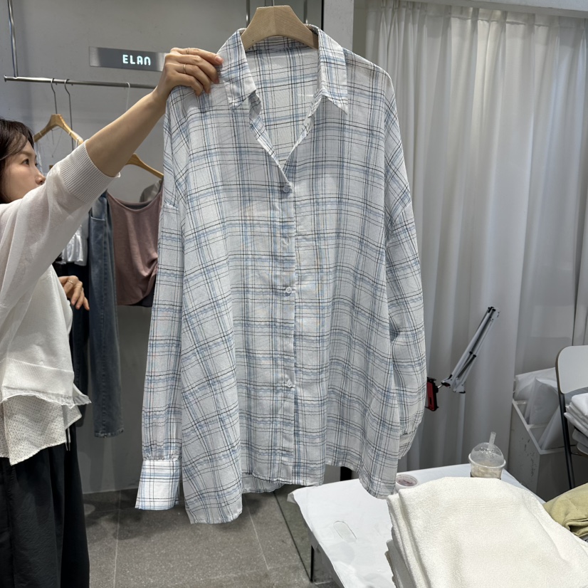 ELAN韓國東大門直郵女裝新品推薦人氣熱賣休閑襯衫蕾絲衫ELAN襯衫/蕾絲衫圖色1