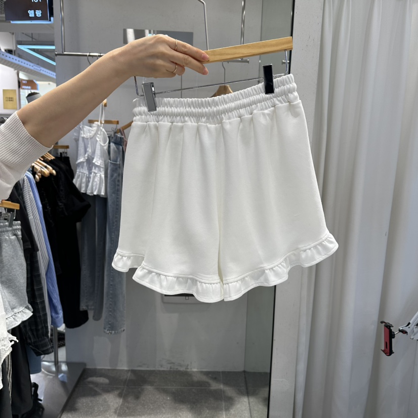 ELAN韓國東大門代購女裝新款休閑熱賣職業推薦短褲荷葉邊ELAN短褲