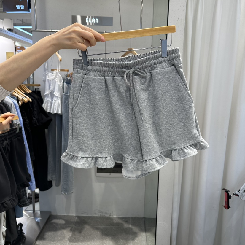 ELAN韓國東大門代購女裝新款休閑熱賣職業推薦短褲荷葉邊ELAN短褲圖色2
