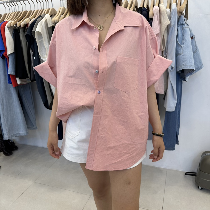 FUNNY POWDER韓國代購女裝新品時尚熱賣26春夏，26夏季襯衫蕾絲衫THE FUNNY襯衫/蕾絲衫圖色1