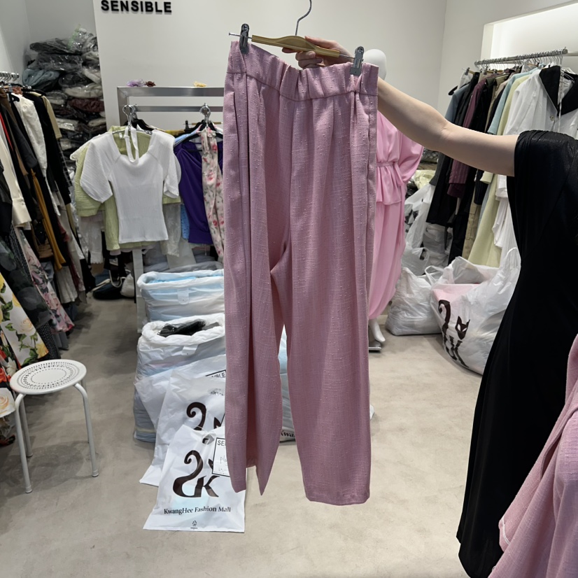 SENSIBLE-S韓國直郵女裝新款人氣26春夏，26夏季休閑褲亞麻SENSIBLE休閑褲