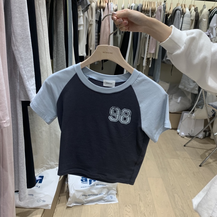 MEMOIRE東大門實拍韓國女裝新品人氣26春夏，26夏季休閑T恤MEMOIRET恤圖色3