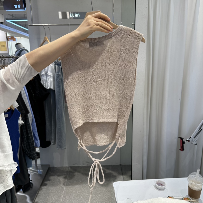 ELAN韓國代購女士新品推薦職業熱賣人氣吊帶背心無袖針織衫ELAN吊帶/背心