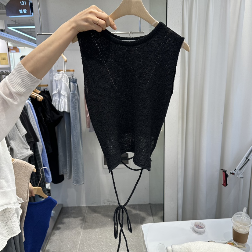 ELAN韓國代購女士新品推薦職業熱賣人氣吊帶背心無袖針織衫ELAN吊帶/背心圖色3