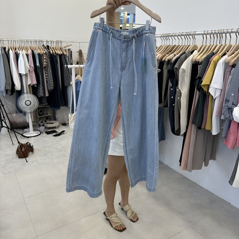 FUNNY POWDER韓國直郵女裝新款26春夏，26夏季牛仔褲纖維THE FUNNY牛仔褲圖色1