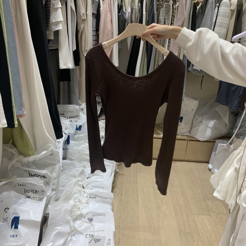 MEMOIRE韓國直郵女士新品人氣職業推薦時尚休閑26春夏，26夏季長袖T恤MEMOIRE長袖T恤