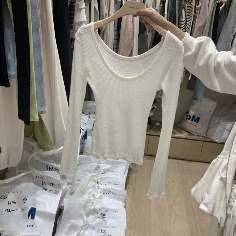 MEMOIRE韓國直郵女士新品人氣職業推薦時尚休閑26春夏，26夏季長袖T恤MEMOIRE長袖T恤圖色3