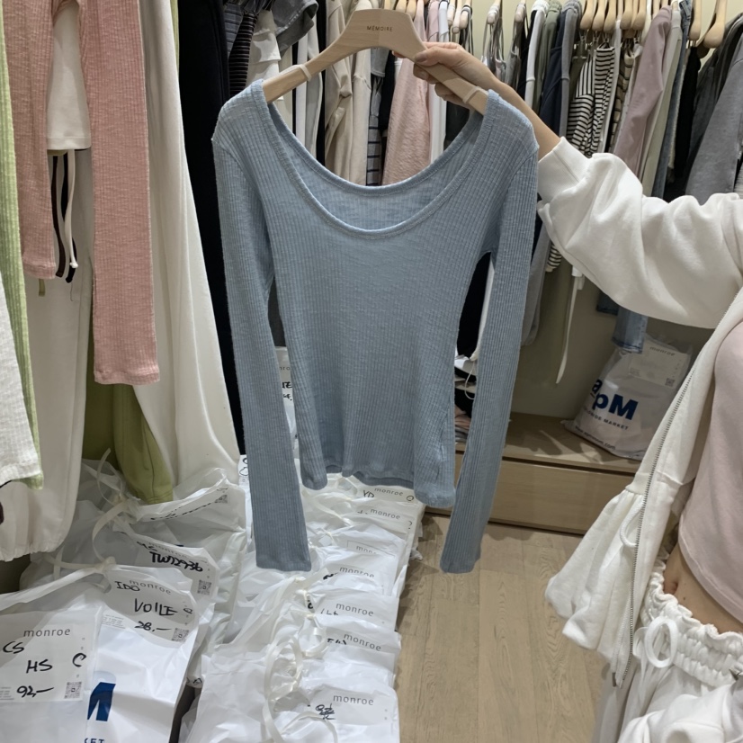 MEMOIRE韓國直郵女士新品人氣職業推薦時尚休閑26春夏，26夏季長袖T恤MEMOIRE長袖T恤圖色6