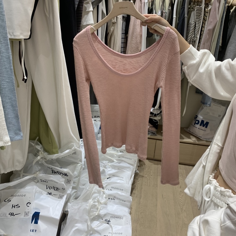 MEMOIRE韓國直郵女士新品人氣職業推薦時尚休閑26春夏，26夏季長袖T恤MEMOIRE長袖T恤圖色7