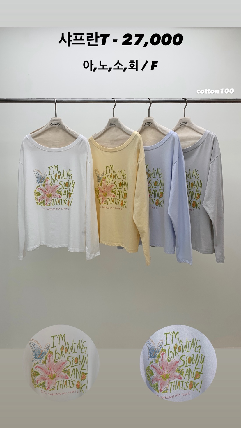 ONE MONE韓國直郵實拍女士新款職業推薦人氣時尚長袖T恤ONE MONE長袖T恤