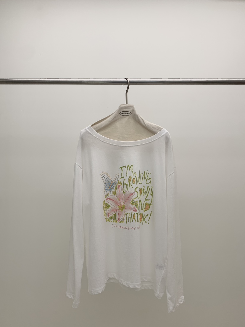 ONE MONE韓國直郵實拍女士新款職業推薦人氣時尚長袖T恤ONE MONE長袖T恤圖色1