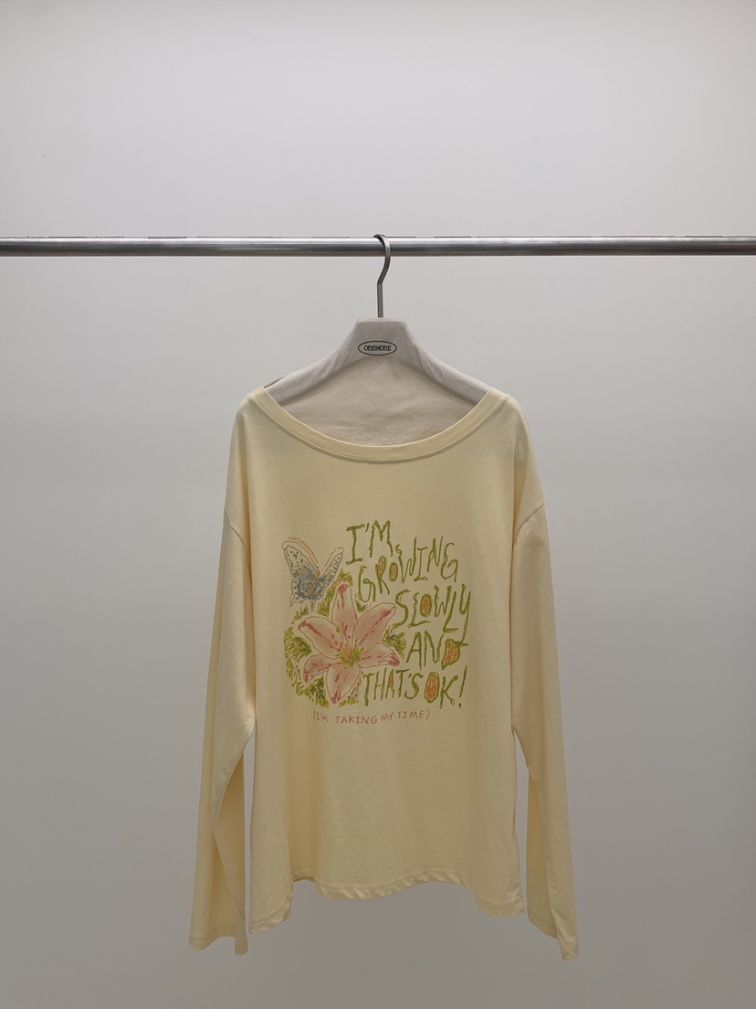 ONE MONE韓國直郵實拍女士新款職業推薦人氣時尚長袖T恤ONE MONE長袖T恤圖色2