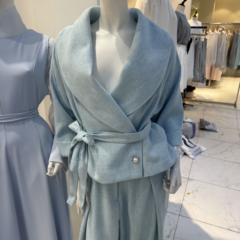 SENSIBLE-S韓國代購女裝新品熱賣人氣夾克含腰帶披肩亞麻SENSIBLE夾克圖色1