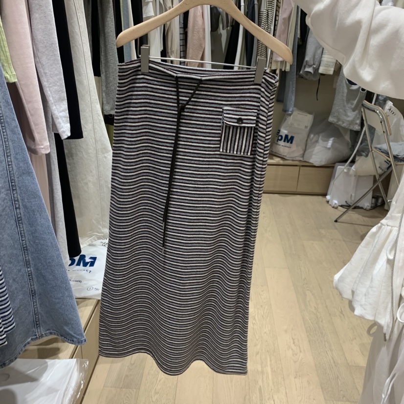 MEMOIRE韓國直郵女士新款人氣休閑熱賣時尚半身裙中短裙口袋MEMOIRE半身裙/中短裙圖色1