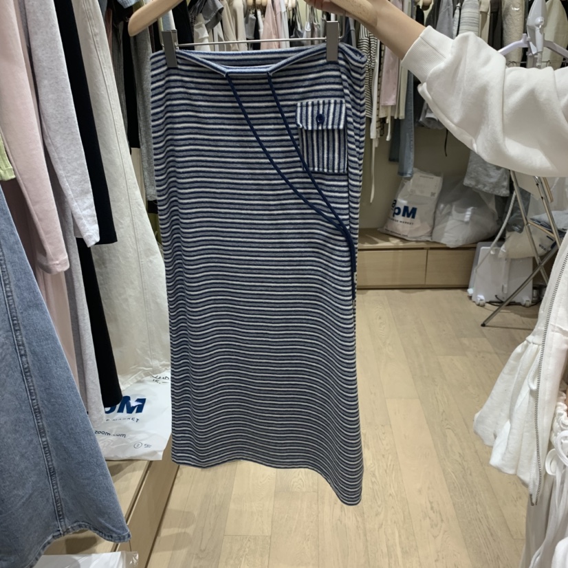 MEMOIRE韓國直郵女士新款人氣休閑熱賣時尚半身裙中短裙口袋MEMOIRE半身裙/中短裙圖色3