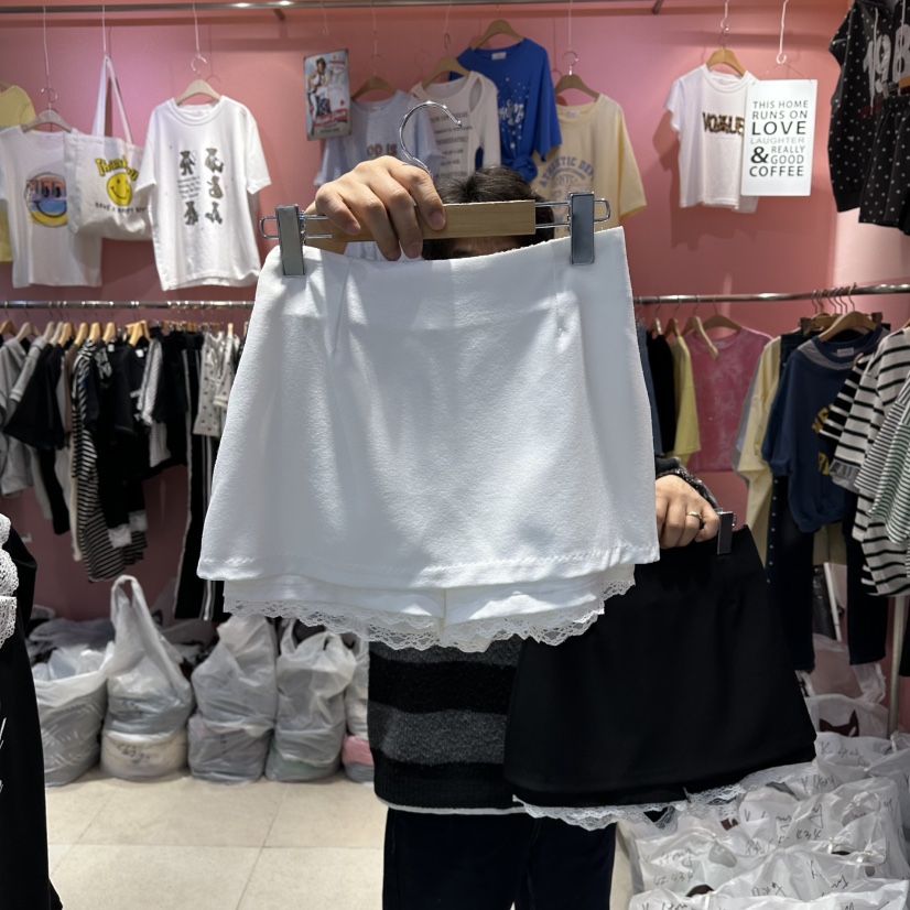 K STORY韓國直郵實拍女裝新品休閑推薦熱賣時尚裙褲蕾絲K STORY裙褲圖色1