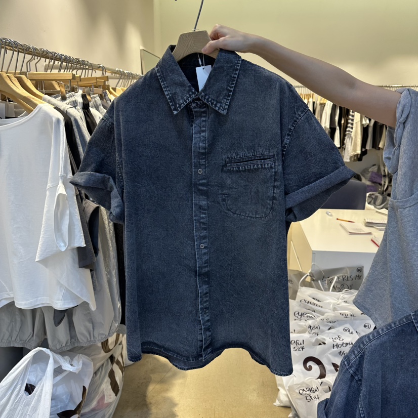 EYEFUL-Q韓國直郵女士新款26春夏，26夏季推薦襯衫蕾絲衫eyeful襯衫/蕾絲衫圖色2墨色