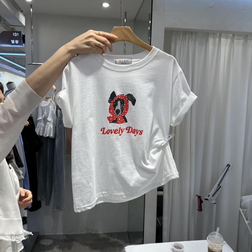ELAN韓國代購女士新款推薦職業休閑熱賣時尚26春夏，26夏季T恤ELANT恤圖色2