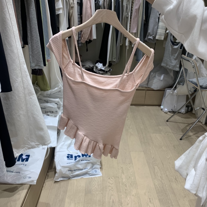 MEMOIRE韓國東大門代購女士新款職業26春夏，26夏季T恤褶皺MEMOIRET恤