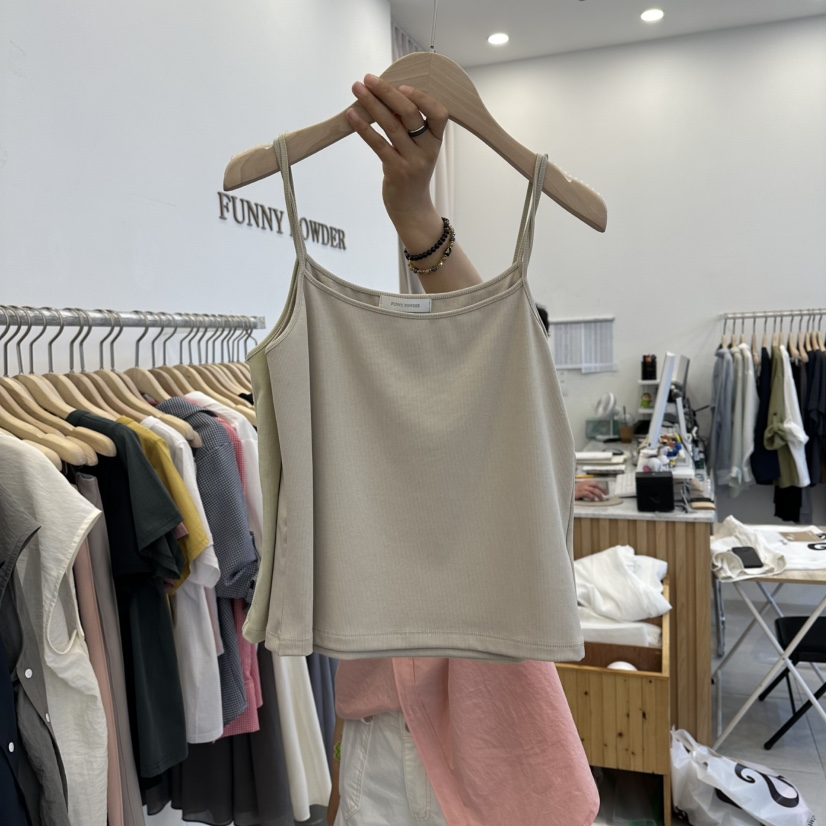 FUNNY POWDER東大門實拍韓國女士新款人氣職業時尚吊帶背心THE FUNNY吊帶/背心圖色2