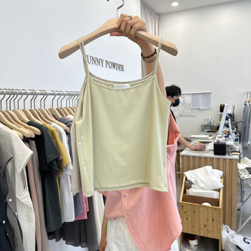 FUNNY POWDER東大門實拍韓國女士新款人氣職業時尚吊帶背心THE FUNNY吊帶/背心圖色3