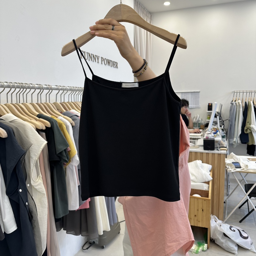 FUNNY POWDER東大門實拍韓國女士新款人氣職業時尚吊帶背心THE FUNNY吊帶/背心圖色7黑色