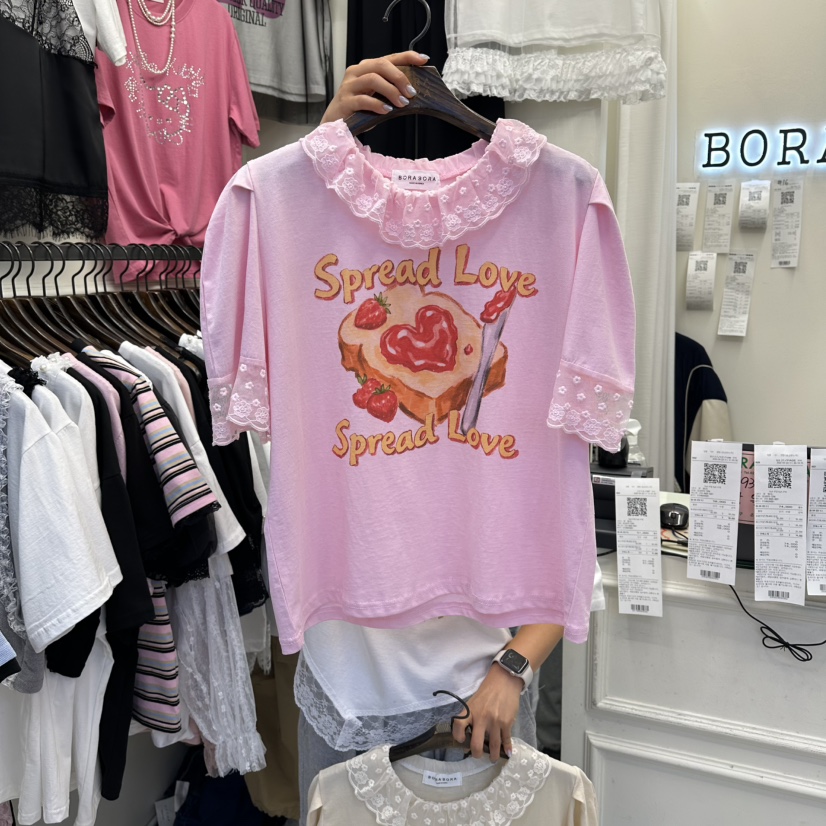 BORA BORA韓國直郵女裝新款職業26春夏，26夏季推薦休閑T恤BORA BORAT恤圖色2