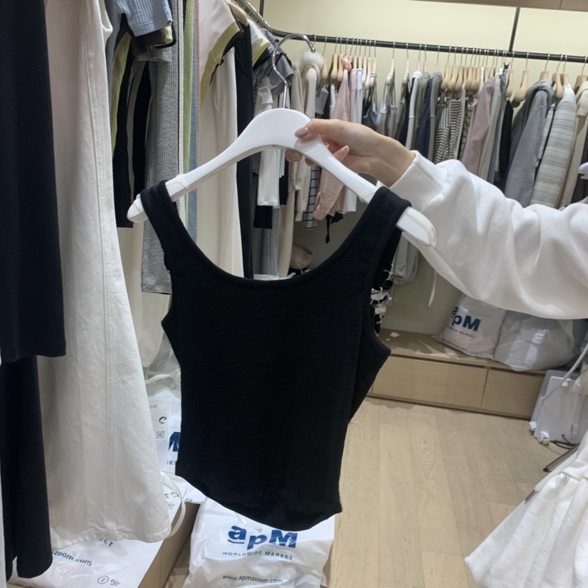 MEMOIRE韓國東大門代購女士新品職業26春夏，26夏季吊帶背心羅紋MEMOIRE吊帶/背心