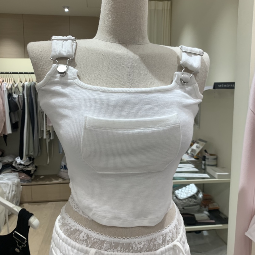 MEMOIRE韓國東大門代購女士新品職業26春夏，26夏季吊帶背心羅紋MEMOIRE吊帶/背心圖色1